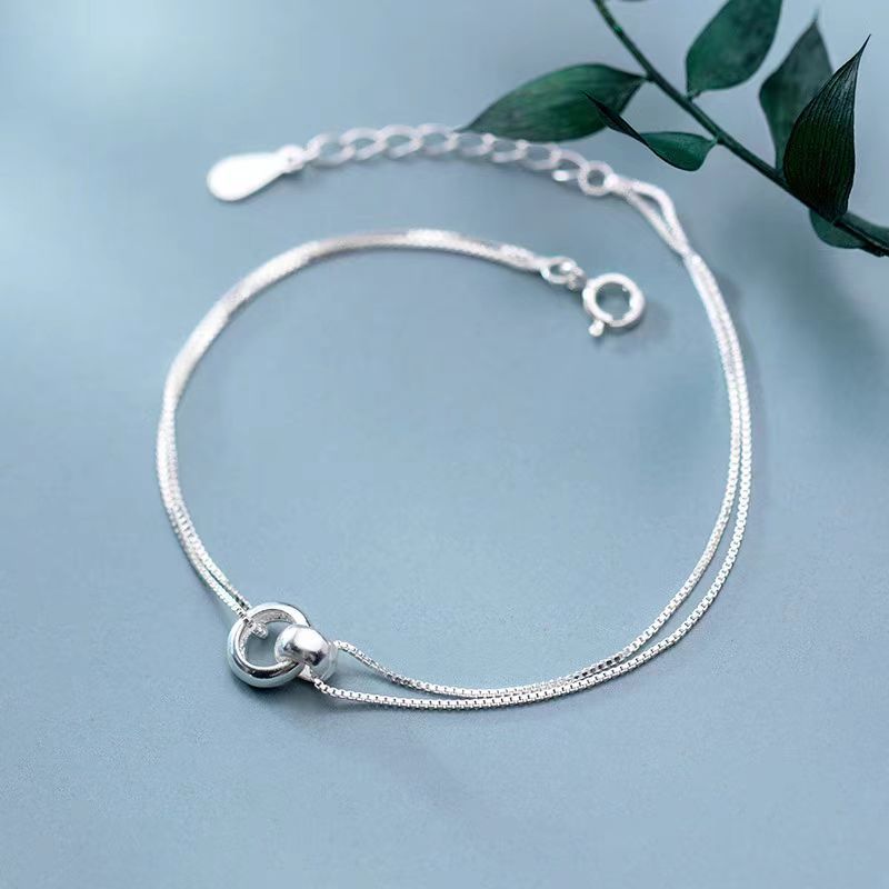 Double-ring Buckle Double-layer Bracelet Female Design