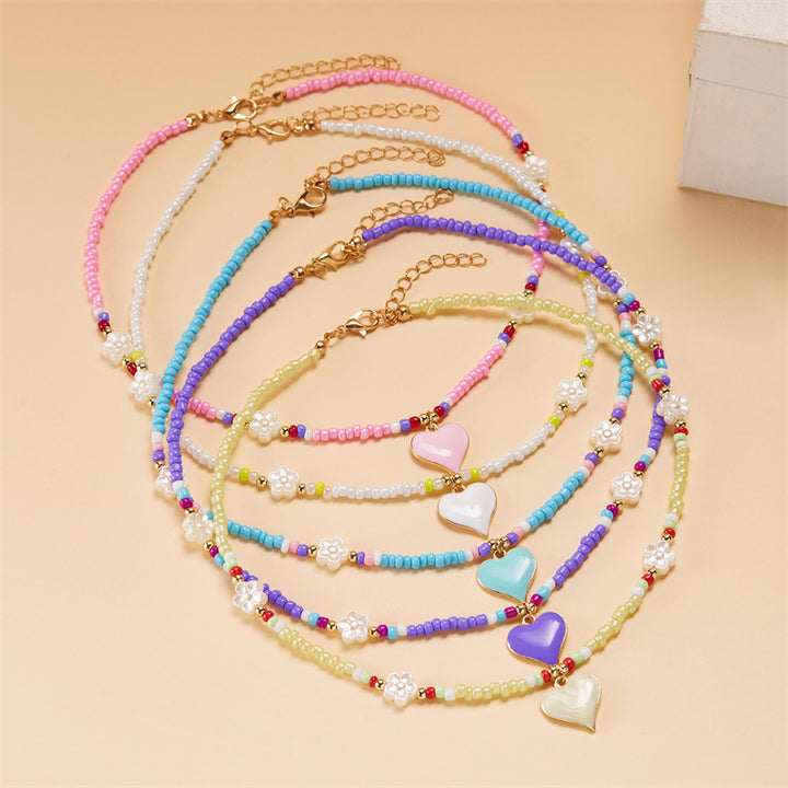 Flower Bead Necklace Female Fashion