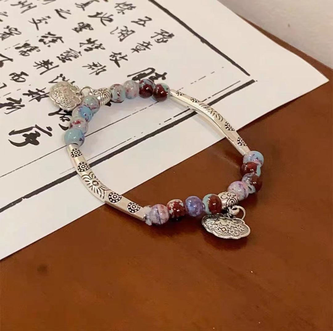 National Style Artistic Ceramics Bracelet Female Ethnic Style