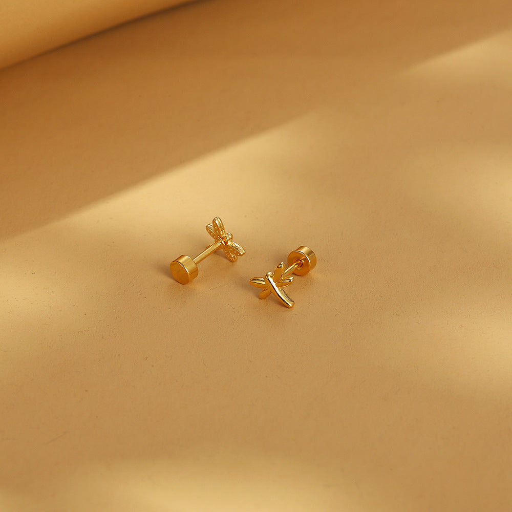 Thread Cute Dragonfly Three-dimensional Ear Studs