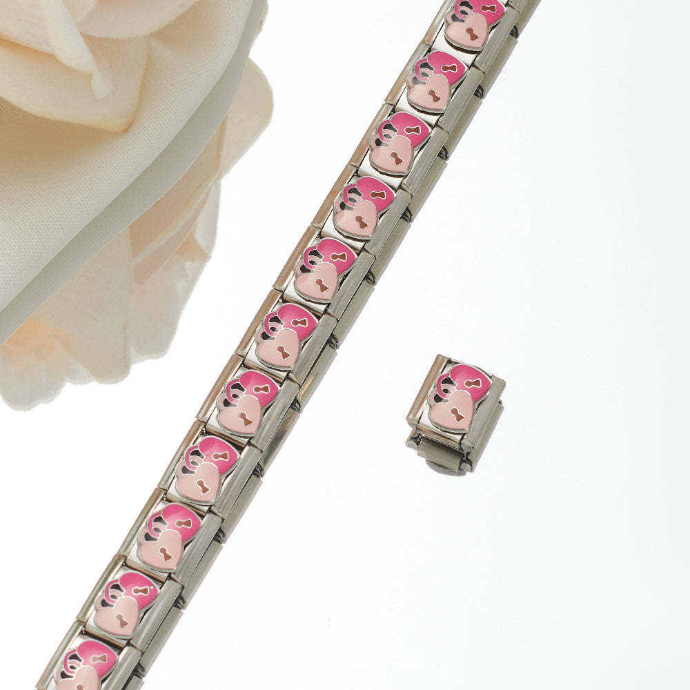 Stainless Steel Plated 18K Module Combination Bracelet