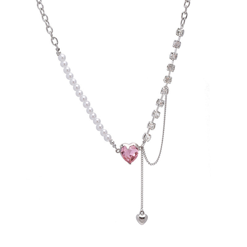 Heart-shaped Multi-part Pearl Necklace Summer Design Advanced