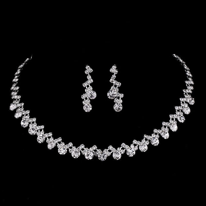 Fashion Bright Full Rhinestone Zircon Colier de cădere de apă din zircon