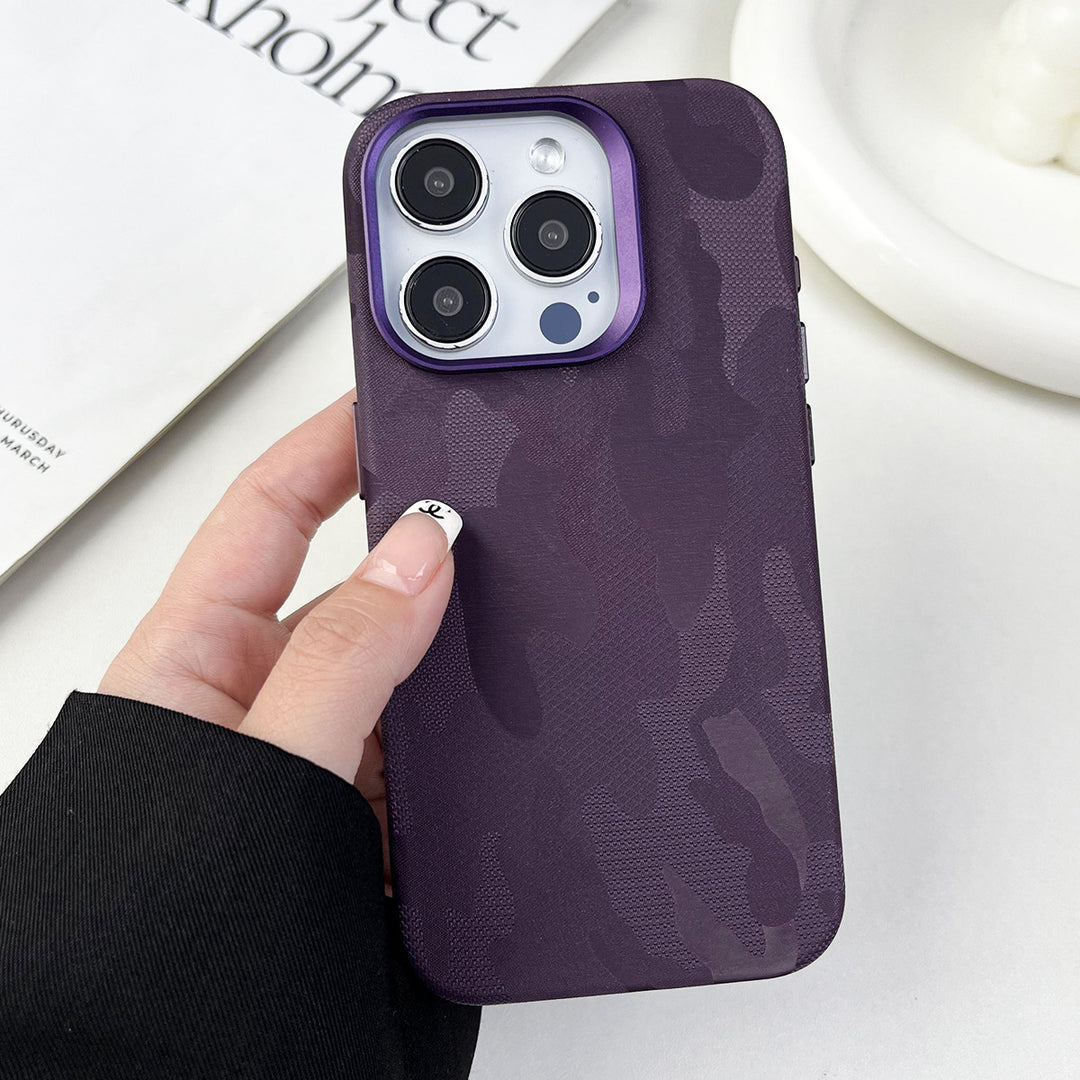 Applicable Fiber Camouflage Magnetic Phone Case