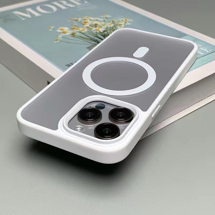 Frosted Magnetic Suction Large Hole Drop-resistant Phone Case