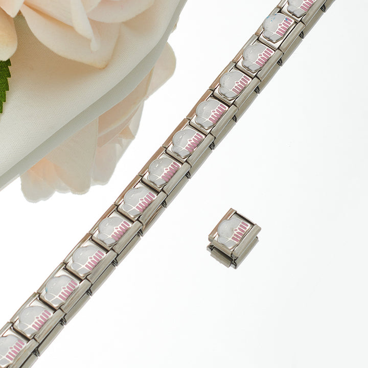 Stainless Steel Plated 18K Module Combination Bracelet