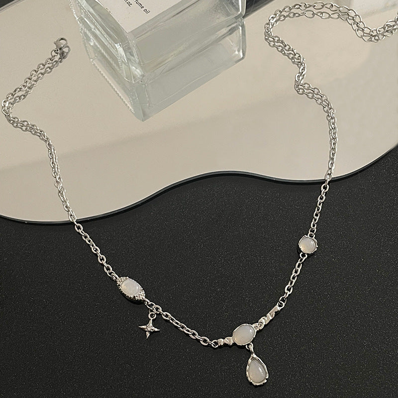 High-grade Water Drop Asterism Pendant Necklace