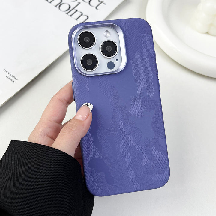 Applicable Fiber Camouflage Magnetic Phone Case