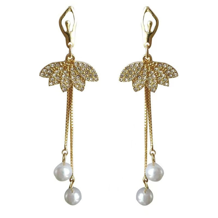 Ballet Women's Earrings Long Pearl