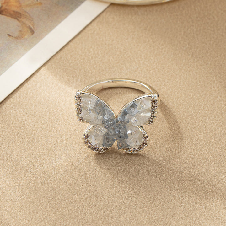 Bijuterii de modă Blue Crystal Butterfly Colier Crystal Gradient feminin