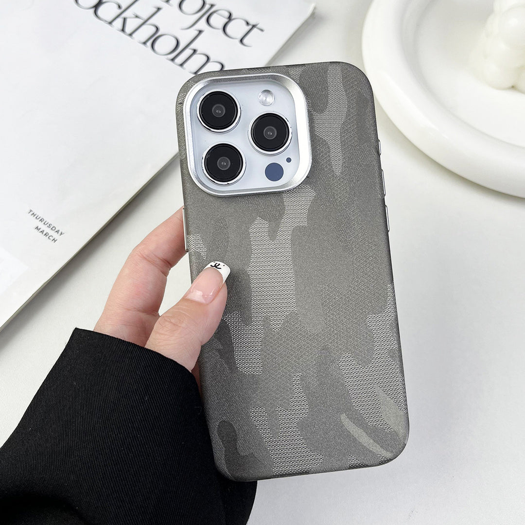 Applicable Fiber Camouflage Magnetic Phone Case