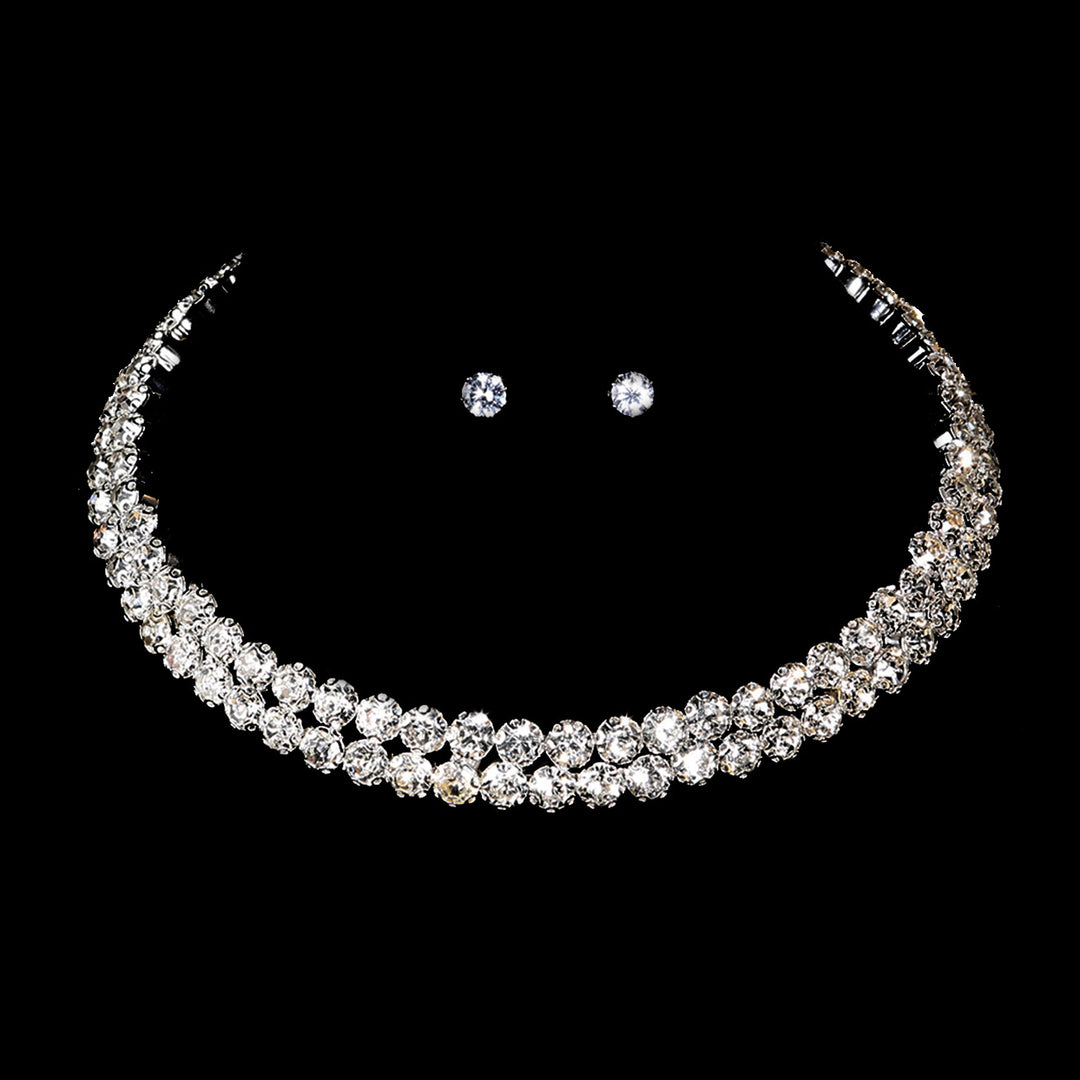 Fashion Bright Full Rhinestone Zircon Water Drop Necklace