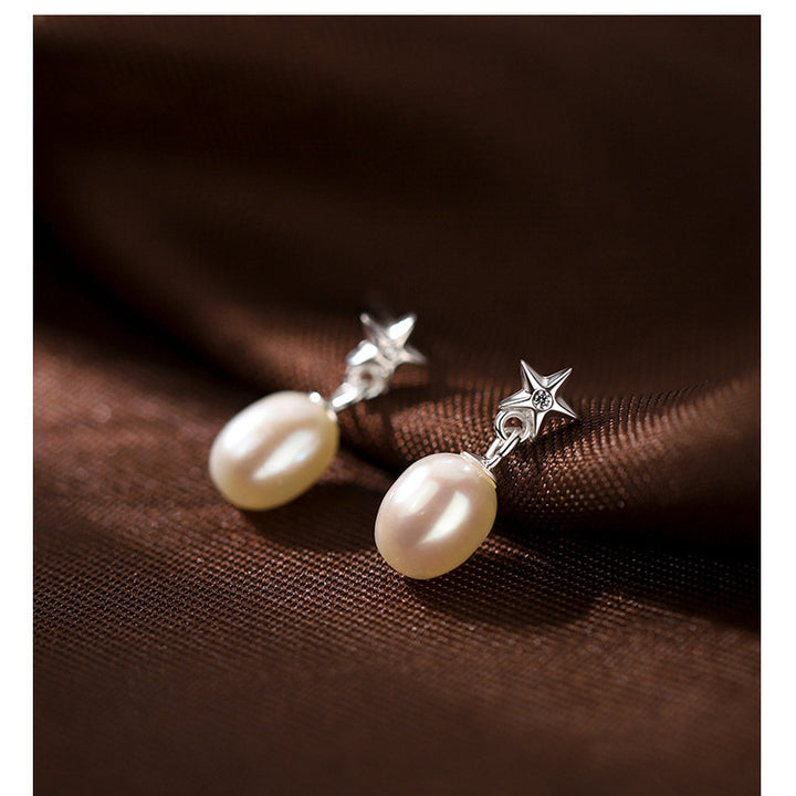 Fashion Star Pearl Ear Studs Women