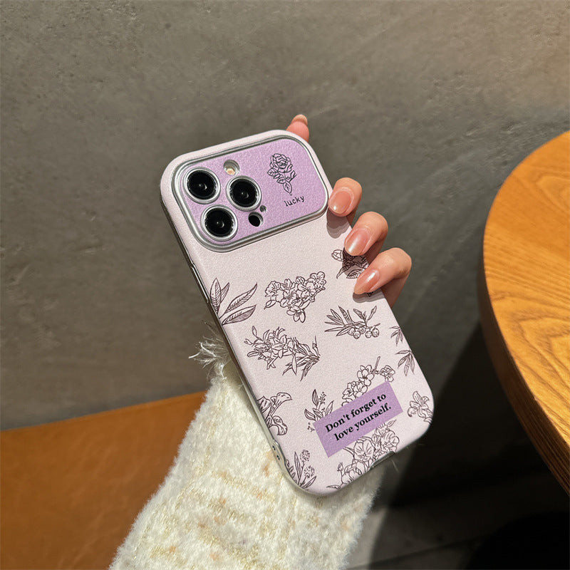 Large Window Veneer Phone Case Silicone Soft Case