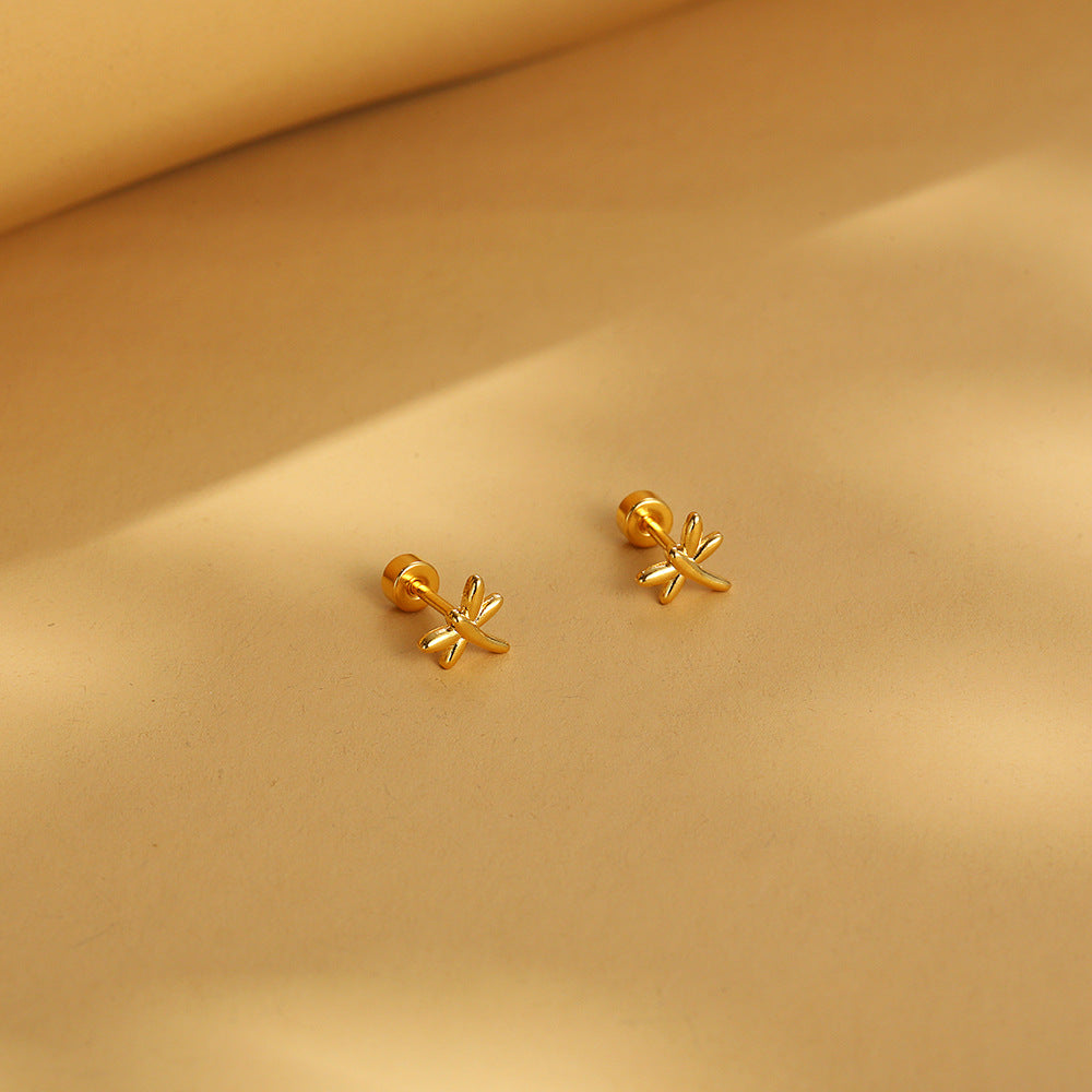 Thread Cute Dragonfly Three-dimensional Ear Studs