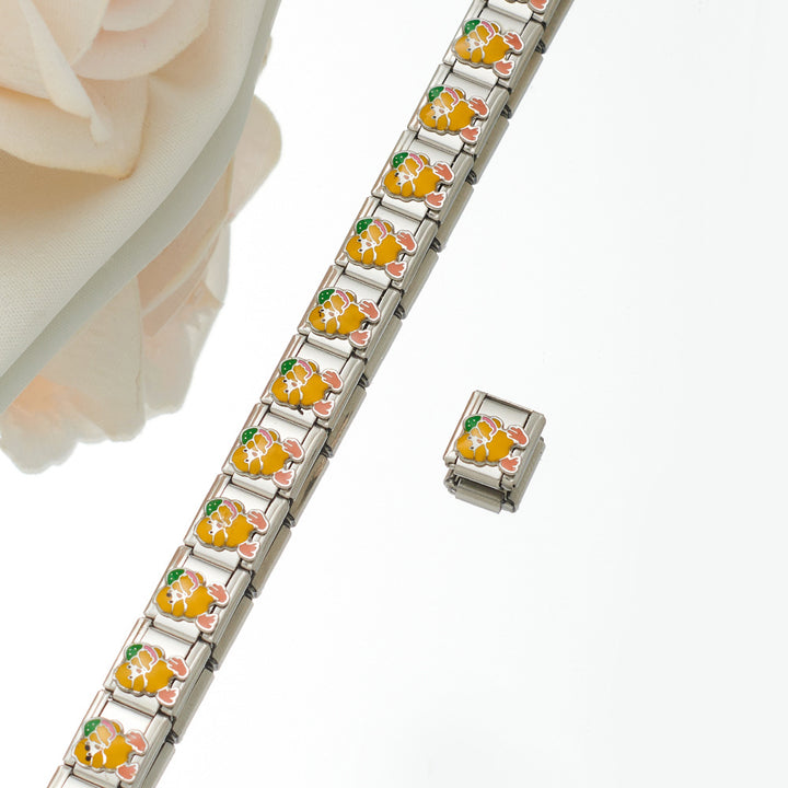 Stainless Steel Plated 18K Module Combination Bracelet