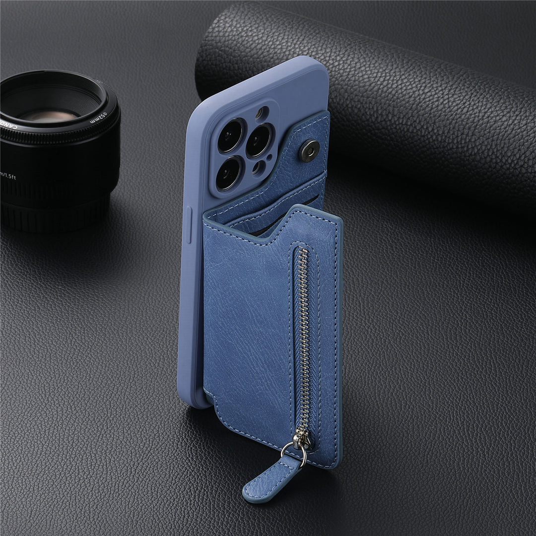 Fashion Wallet Fine Hole Silicone Velvet Card Insert Protective Shell