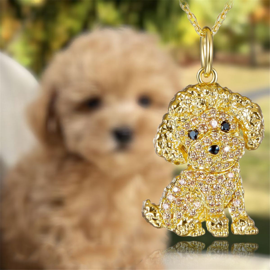 Pet Poodle Necklace Pendant Fashion