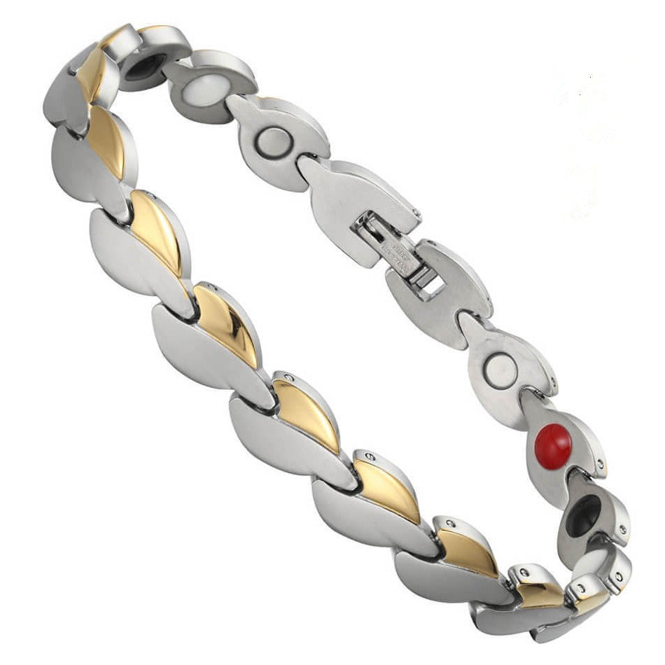 Leaf-like 4-in-1 Magnet Bracelet Radiation Protection