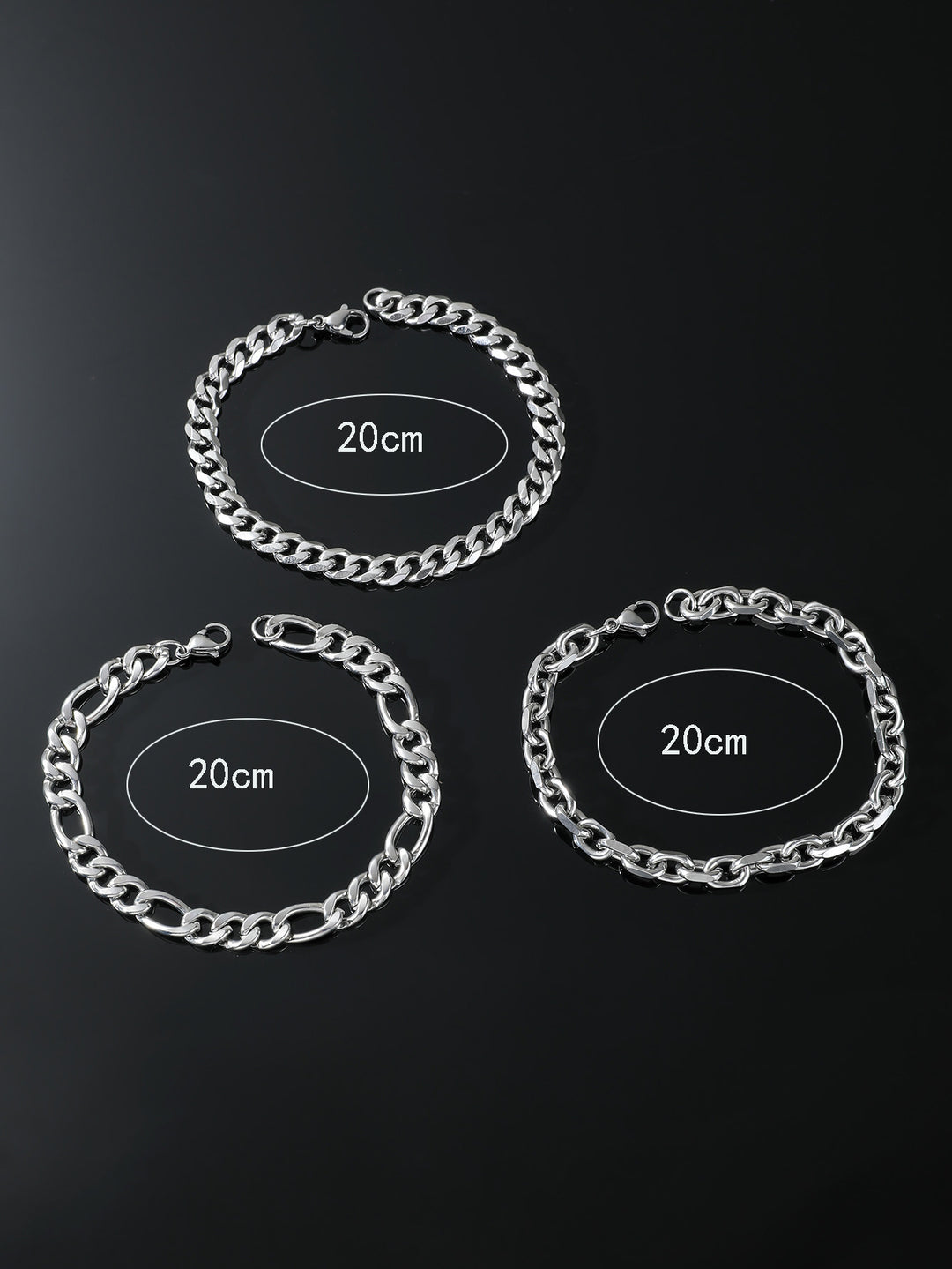 Simple Stainless Steel SUNFLOWER Three-piece Bracelet