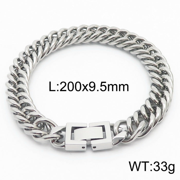 Cuban Link Chain Trimming Chain Jewelry Buckle Titanium Steel Bracelet