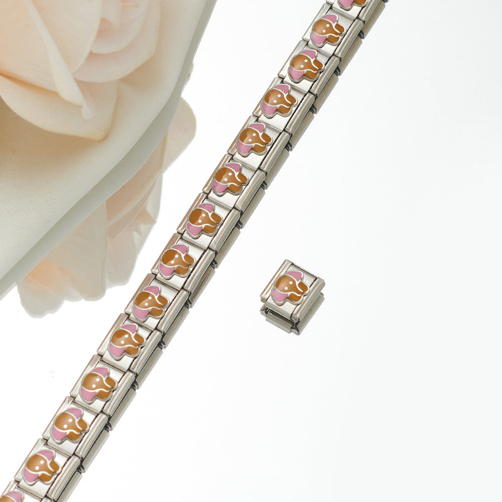 Stainless Steel Plated 18K Module Combination Bracelet