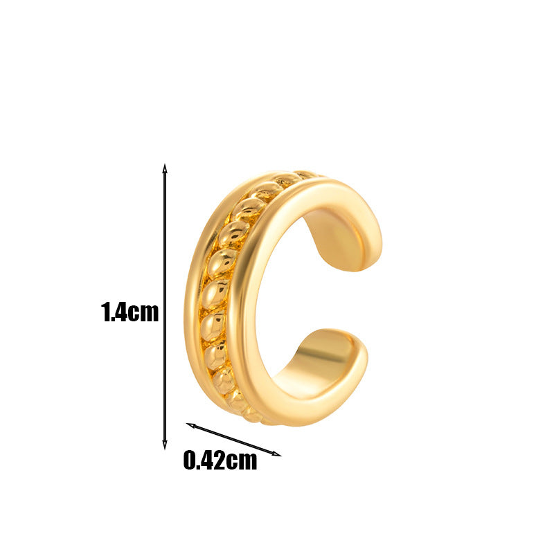 Square Zircon U-shaped Cartilage Ear Clip