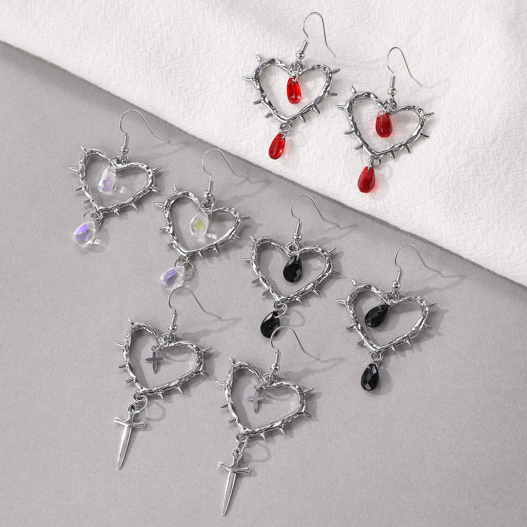 Fashion Handmade Thorn Cross Earrings For Women