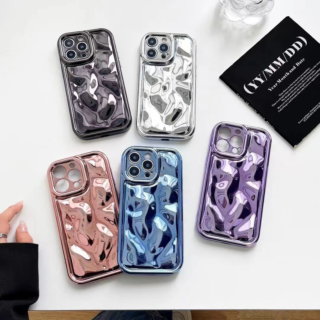 All-inclusive Drop-resistant Electroplated Meteorite Pattern Phone Case