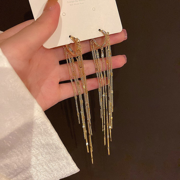 Fashion Women's Love Long Fringe Earrings