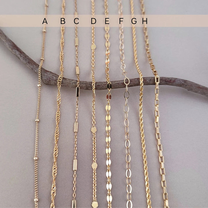 Bracelet Alloy Chain 8-piece Set Thin Chain Suit