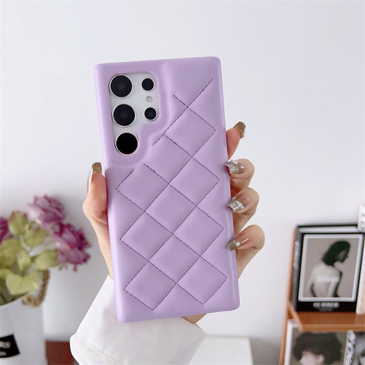 Diamond Plaid Phone Case Leather Phone Protective Case