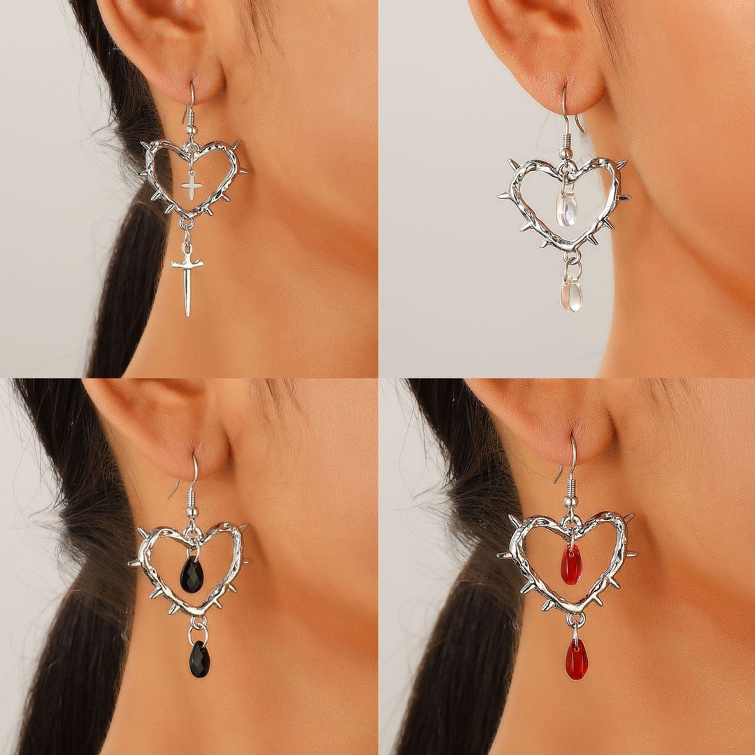 Fashion Handmade Thorn Cross Earrings For Women