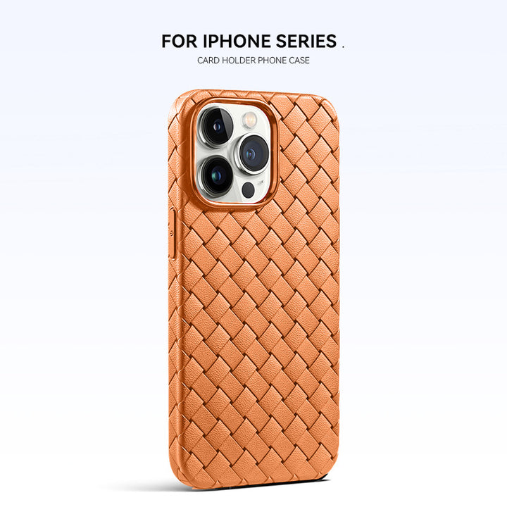 Woven Pattern Phone Case Breathable Heat Dissipation Drop-resistant Protective Cover