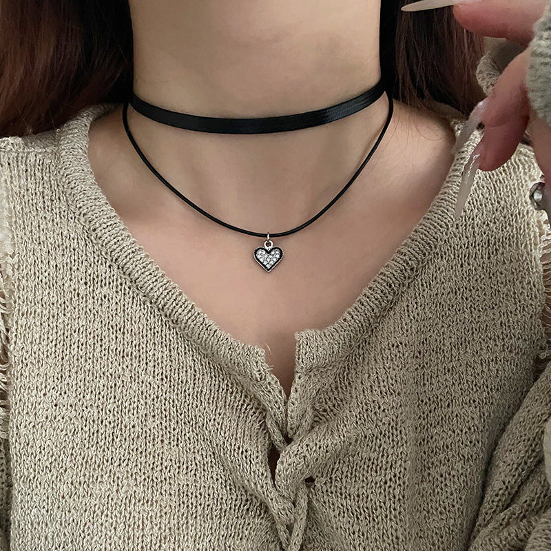 Women's Korean-style Love Double-layer Necklace Special Interest Light Luxury