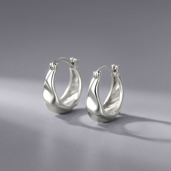 Women's Sterling Silver Mobius Strip Stud Earrings