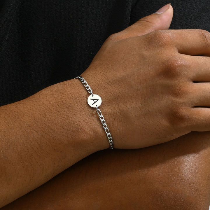 Simple Letter Titanium Steel Bracelet Special-interest Design