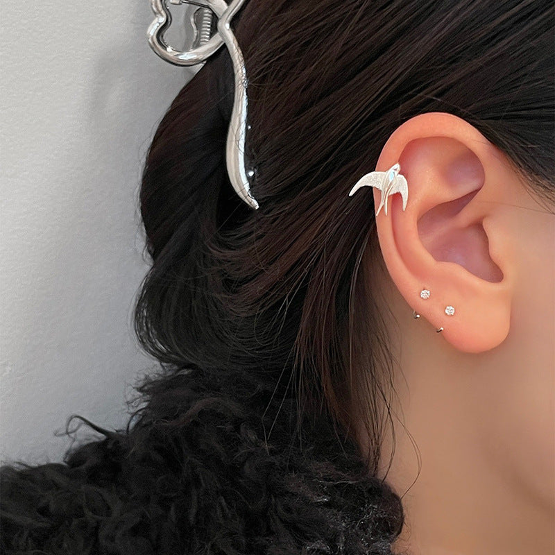 Cute Swallow Ear Clip Female Simple Niche