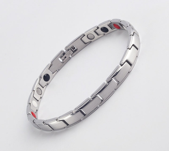 Women's Beveled Stainless Steel Simple Bracelet