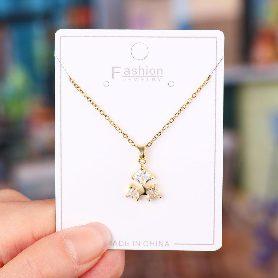 Fashion Design Zircon XINGX Titanium Steel Necklace For Women