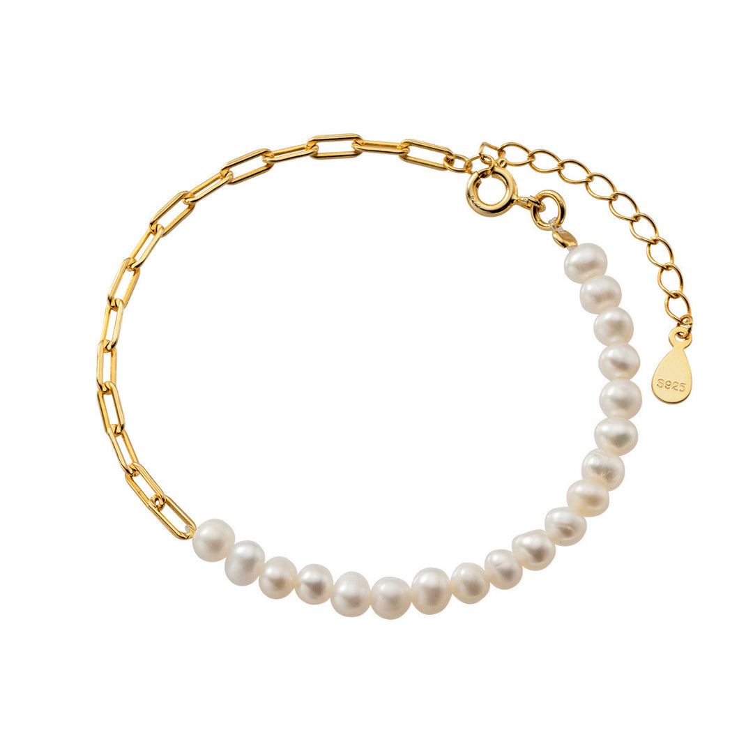 Women's Elegant Pearl Square Hollow Bracelet