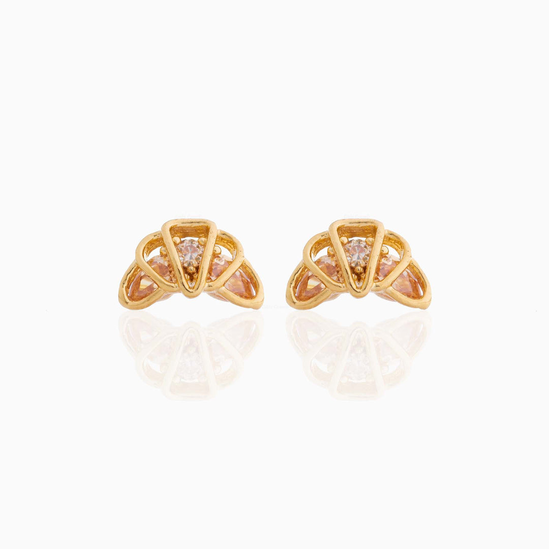 18K Real Gold Color-preserving Fruit Hamburger Series Ear Studs