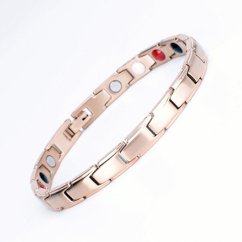 Women's Beveled Stainless Steel Simple Bracelet