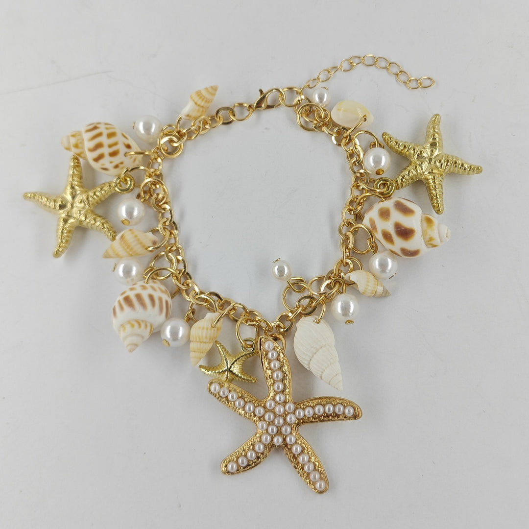 Personality Design Fashion Ocean Boho Starfish Shell Bracelet