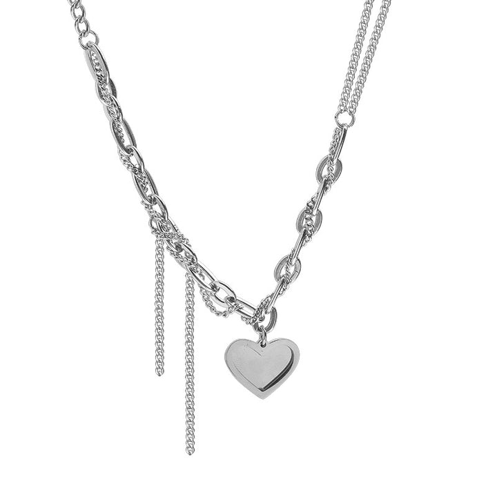 Sweet Cool Light Extravagant Love Heart Tassel Necklace