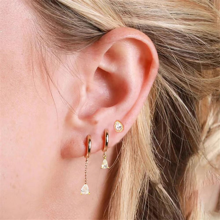 Small Water Drop Ear Clip Suit Fashion Simple Bracelet Niche