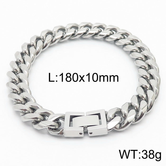 Cuban Link Chain Trimming Chain Jewelry Buckle Titanium Steel Bracelet