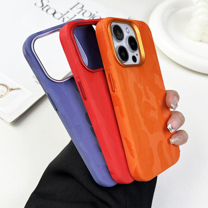 Applicable Fiber Camouflage Magnetic Phone Case