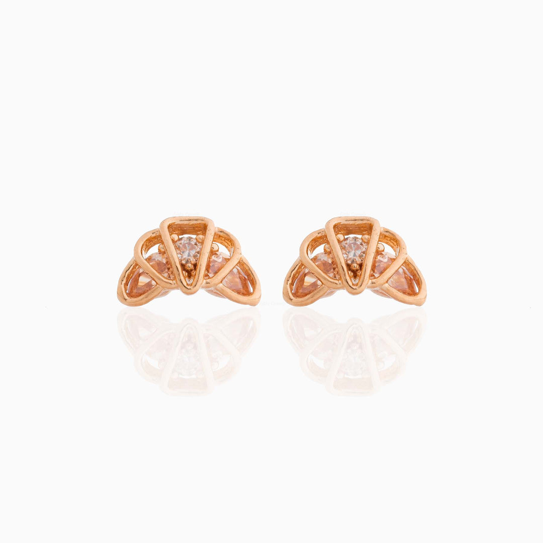 18K Real Gold Color-preserving Fruit Hamburger Series Ear Studs