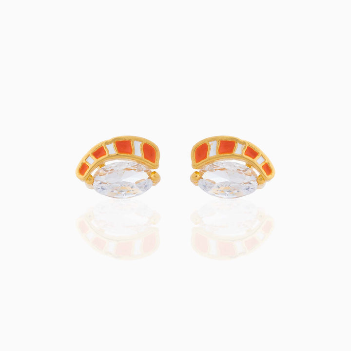 18K Real Gold Color-preserving Fruit Hamburger Series Ear Studs